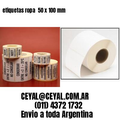 etiquetas ropa  50 x 100 mm