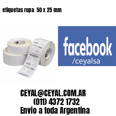 etiquetas ropa  50 x 25 mm