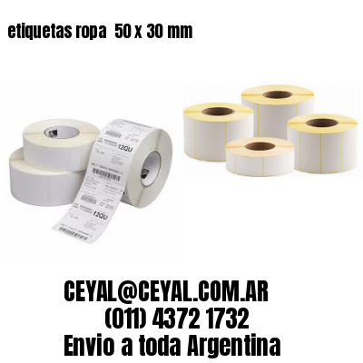 etiquetas ropa  50 x 30 mm