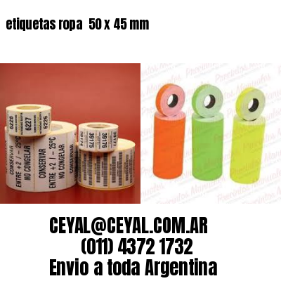 etiquetas ropa  50 x 45 mm