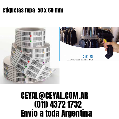 etiquetas ropa  50 x 60 mm
