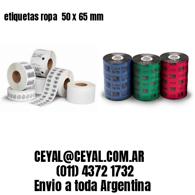 etiquetas ropa  50 x 65 mm