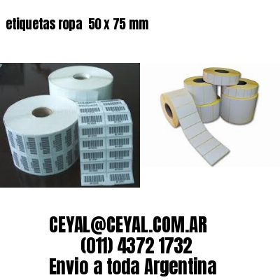etiquetas ropa  50 x 75 mm