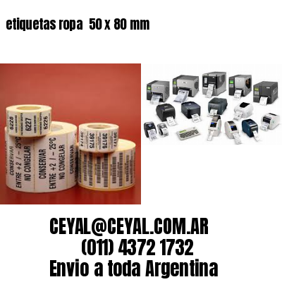 etiquetas ropa  50 x 80 mm