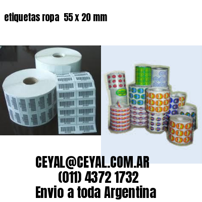 etiquetas ropa  55 x 20 mm
