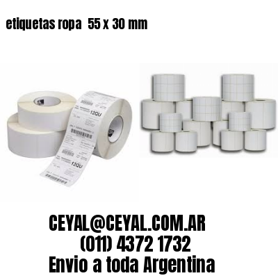etiquetas ropa  55 x 30 mm