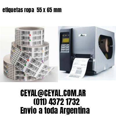 etiquetas ropa  55 x 65 mm
