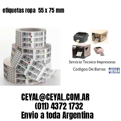 etiquetas ropa  55 x 75 mm
