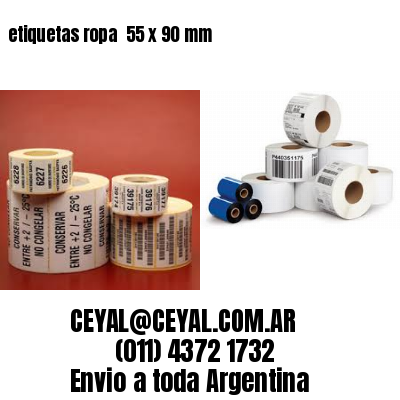 etiquetas ropa  55 x 90 mm