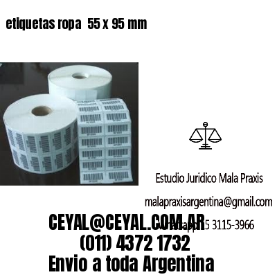etiquetas ropa  55 x 95 mm