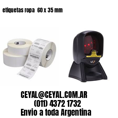 etiquetas ropa  60 x 35 mm