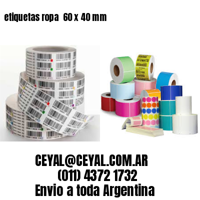 etiquetas ropa  60 x 40 mm