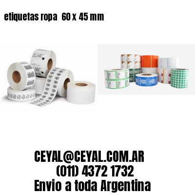 etiquetas ropa  60 x 45 mm