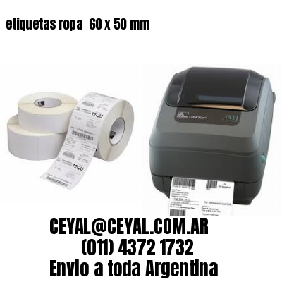 etiquetas ropa  60 x 50 mm