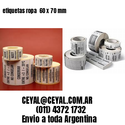 etiquetas ropa  60 x 70 mm