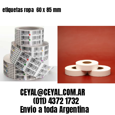 etiquetas ropa  60 x 85 mm