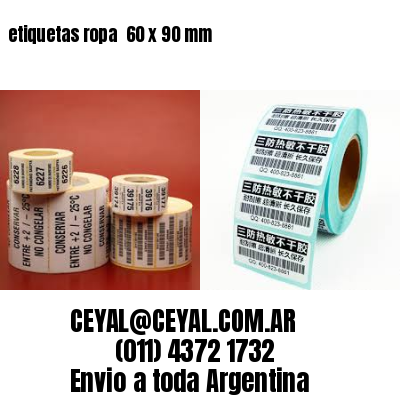etiquetas ropa  60 x 90 mm