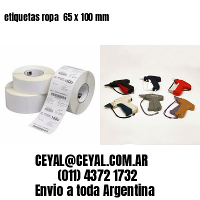 etiquetas ropa  65 x 100 mm