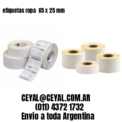 etiquetas ropa  65 x 25 mm