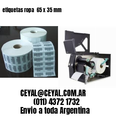 etiquetas ropa  65 x 35 mm