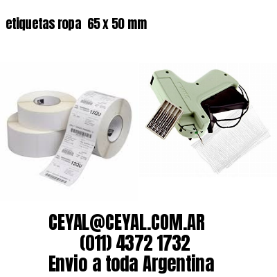 etiquetas ropa  65 x 50 mm