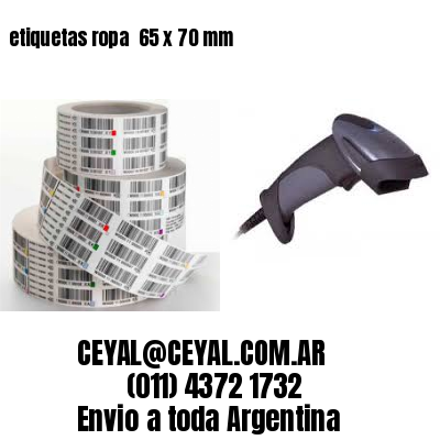 etiquetas ropa  65 x 70 mm