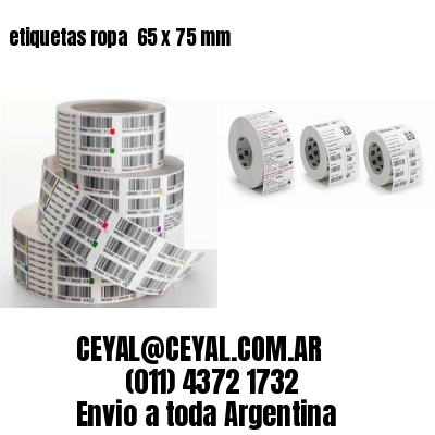 etiquetas ropa  65 x 75 mm
