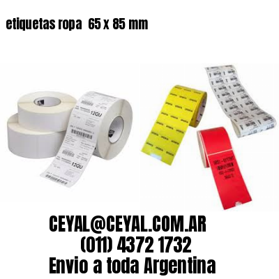 etiquetas ropa  65 x 85 mm
