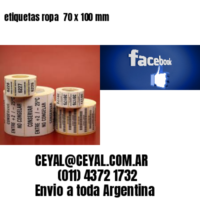 etiquetas ropa  70 x 100 mm