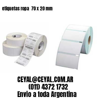 etiquetas ropa  70 x 20 mm