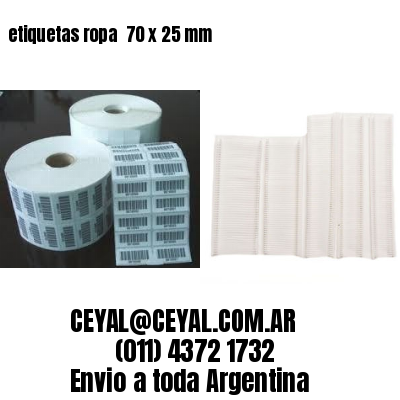 etiquetas ropa  70 x 25 mm