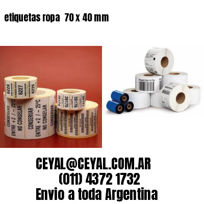 etiquetas ropa  70 x 40 mm