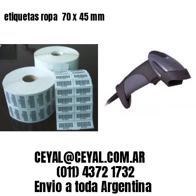 etiquetas ropa  70 x 45 mm