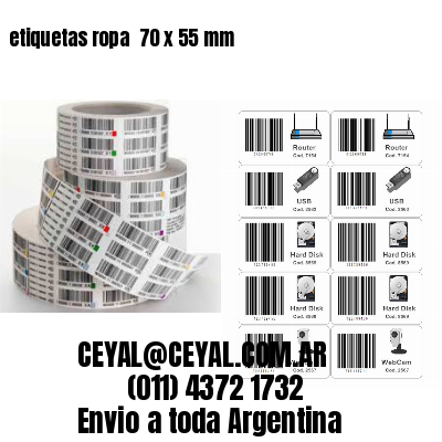 etiquetas ropa  70 x 55 mm