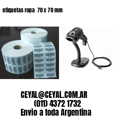 etiquetas ropa  70 x 70 mm