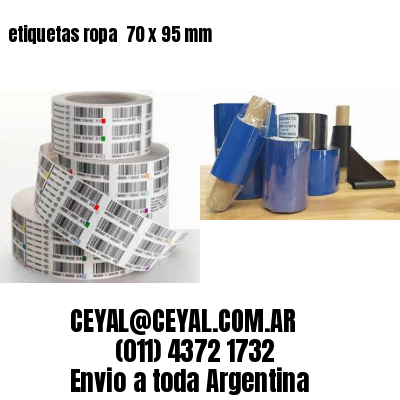 etiquetas ropa  70 x 95 mm