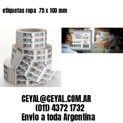 etiquetas ropa  75 x 100 mm