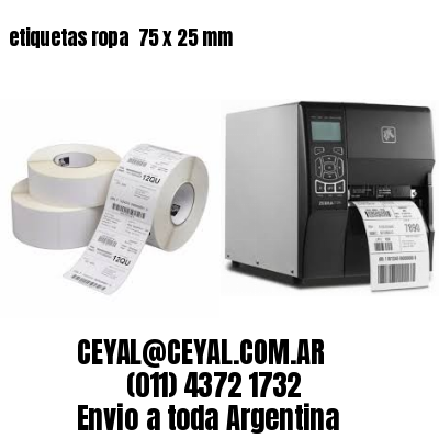 etiquetas ropa  75 x 25 mm