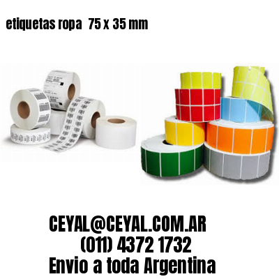 etiquetas ropa  75 x 35 mm