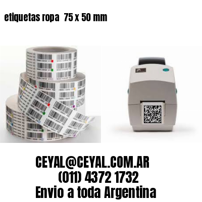 etiquetas ropa  75 x 50 mm