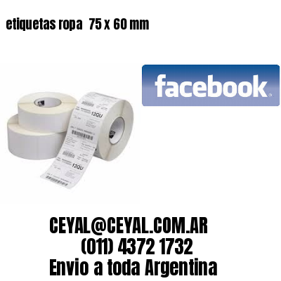 etiquetas ropa  75 x 60 mm