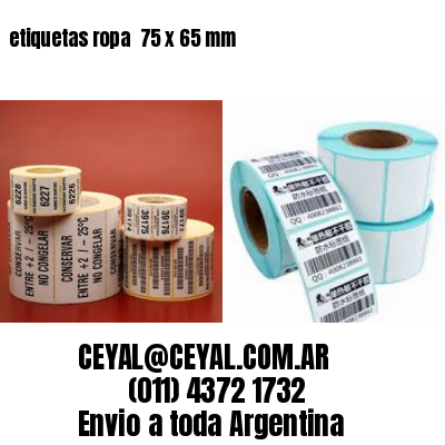 etiquetas ropa  75 x 65 mm