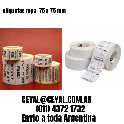 etiquetas ropa  75 x 75 mm