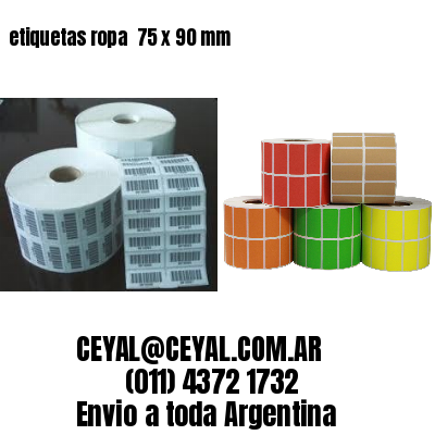etiquetas ropa  75 x 90 mm