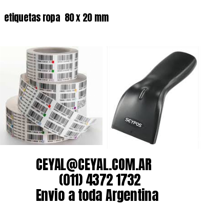 etiquetas ropa  80 x 20 mm