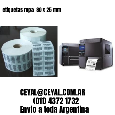 etiquetas ropa  80 x 25 mm