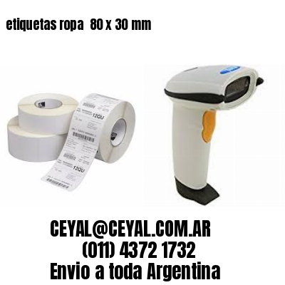 etiquetas ropa  80 x 30 mm