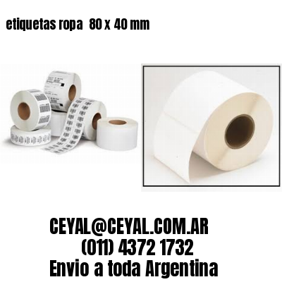 etiquetas ropa  80 x 40 mm