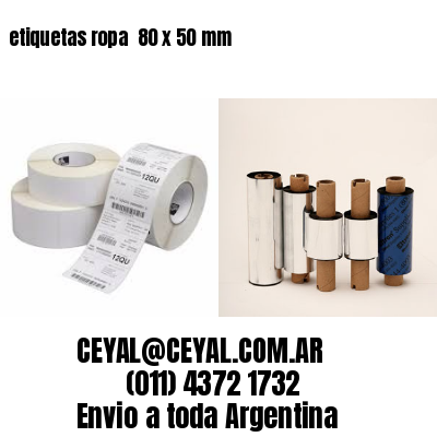 etiquetas ropa  80 x 50 mm