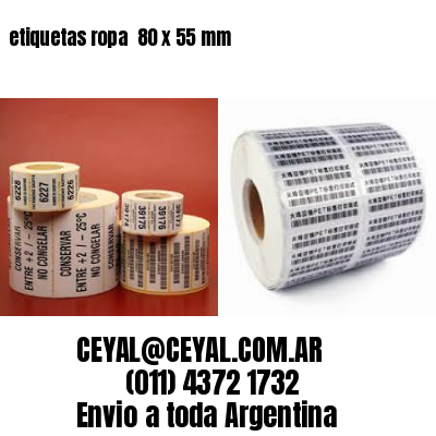 etiquetas ropa  80 x 55 mm